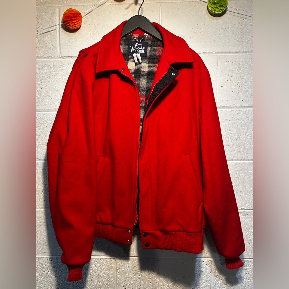 Men’s Large Woolrich Letterman Varsity Coat